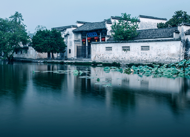 古村早晨