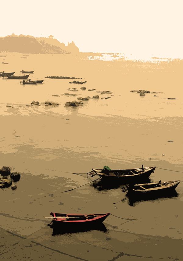 大海边