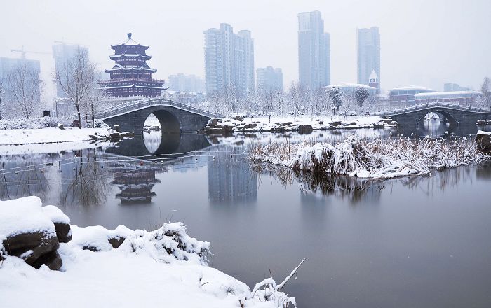 春雪如花，雪景如画