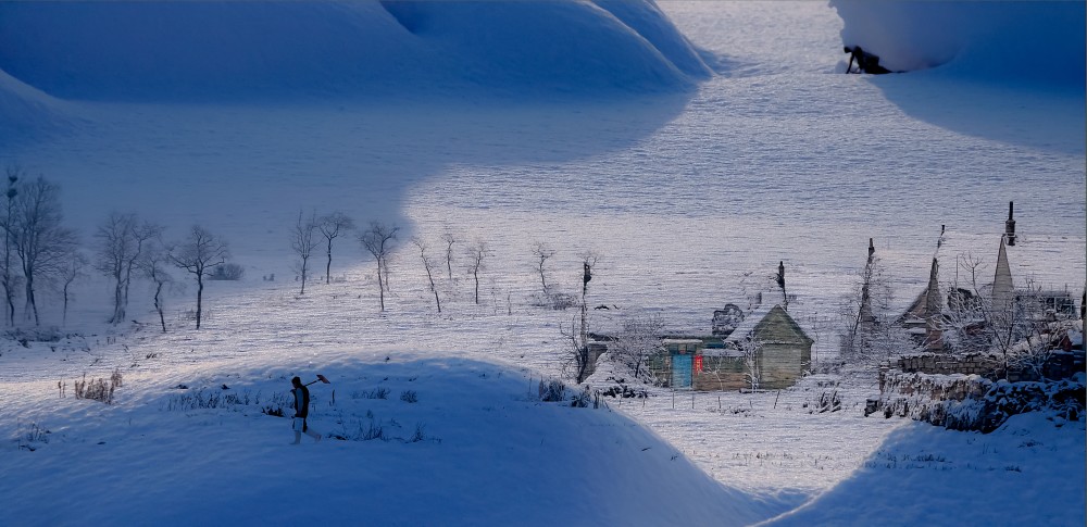 白雪蔽沃野