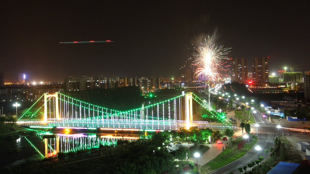 小镇夜色