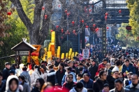 台儿庄古城的节日气氛