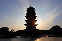 苏州盘景园古木塔