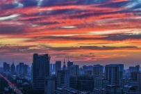 济宁市区火烧云